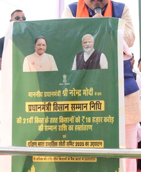 राजनांदगांव: किसान सम्मान निधि की 21वीं किस्त जारी…