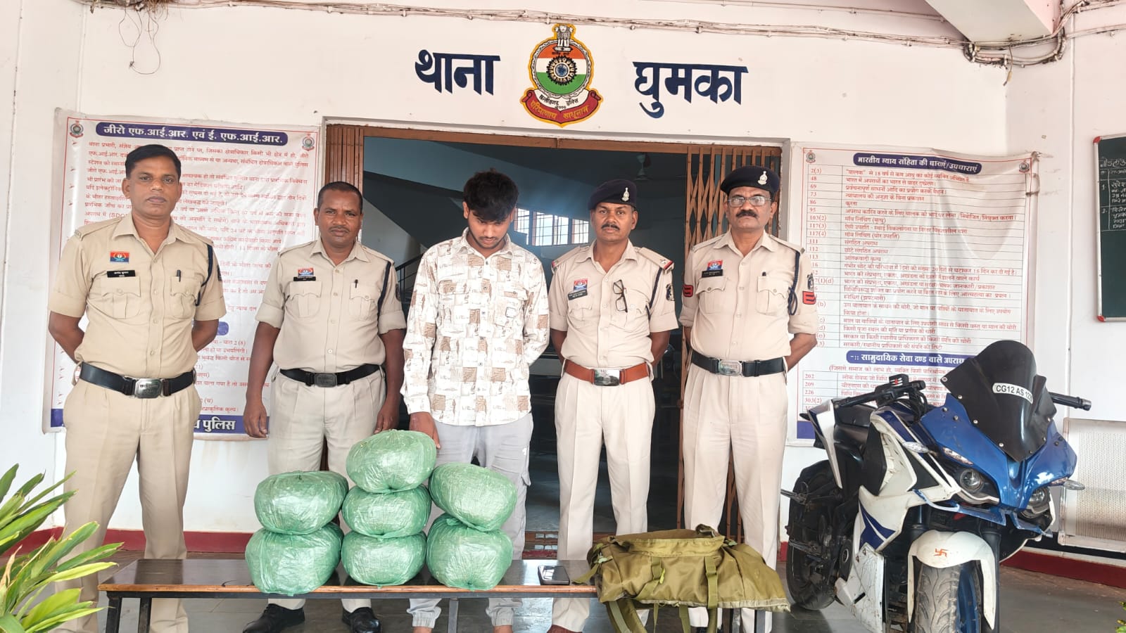 राजनांदगांव: गांजा तस्करी पर बड़ी कार्रवाई, 14.52 किलो गांजा के साथ युवक गिरफ्तार…
